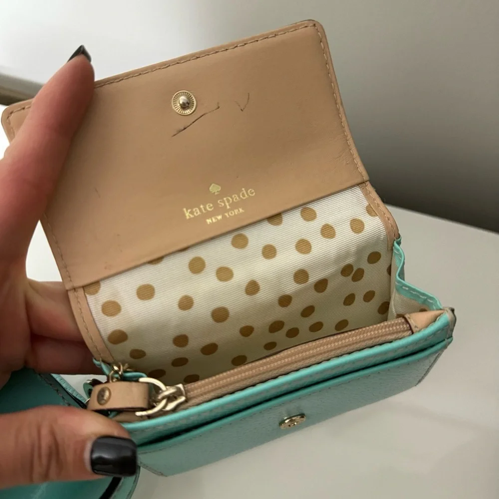 Kate Spade -‎ Tiffany Blue Crossbody & Wallet Set, RARE